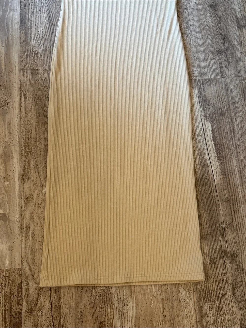 Workshop  Clothing Cream Ribbed Tank Maxi Dress
